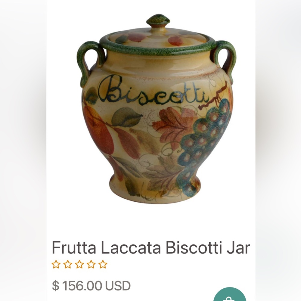 Frutta Laccata Biscotti Jar